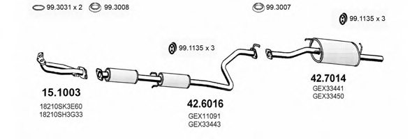 ASSO ART2189 Exhaust System